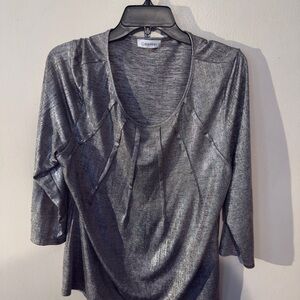 Calvin Klein Shimmering Silver Top